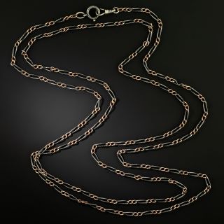 Victorian Niello 62 Inch Long Chain - 2