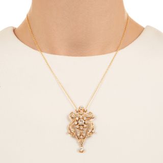 Victorian Retrospective Diamond Necklace/Brooch