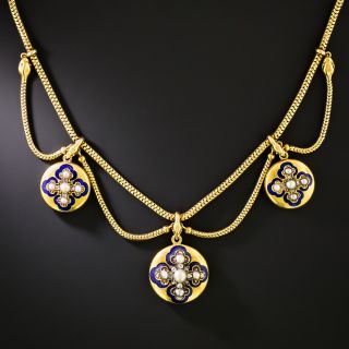 Victorian Retrospective Swag Snake Motif Necklace  - 3