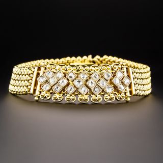 Victorian Rose-Cut Diamond Mesh Bracelet - 2