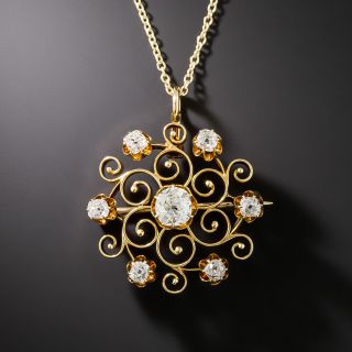 Victorian Scroll Pendant/Brooch - 2