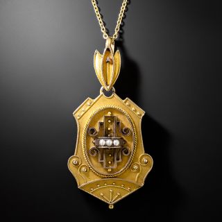 Victorian Seed Pearl Locket - 1