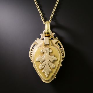 Victorian Shield-Shaped Locket - 2