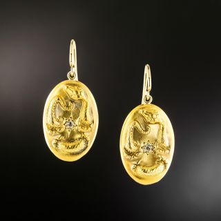 Victorian Snake Dangle Earrings  - 3