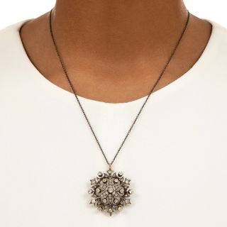 Victorian Starbust Diamond Brooch/Pendant