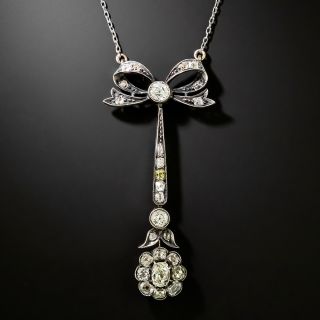 Victorian-Style Diamond Bow Necklace, Poland - 3