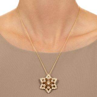 Victorian-Style Starburst Pendant/Brooch