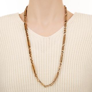 Victorian Watch Fob Chain Necklace
