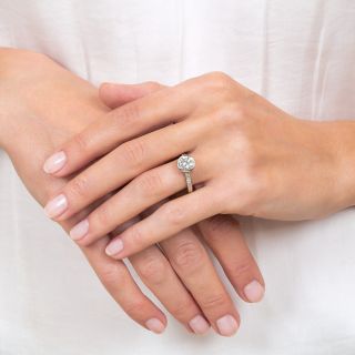 Vintage 1.65 Carat Diamond Solitaire Engagement Ring - GIA H SI2