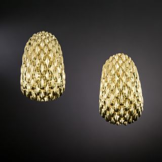 Vintage 1970s Tiffany & Co. Textured Gold Earrings  - 2