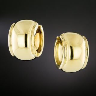 Vintage 1970s Tiffany & Co. Wide Huggie Hoop Earrings, Italy - 2