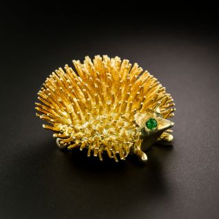 Vintage 1990s 14K Hedgehog Brooch - 3