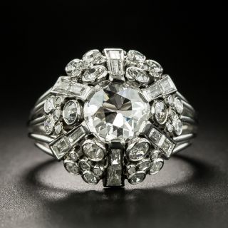 Vintage .77 Carat Diamond Cluster Ring -  GIA G SI2 - 2