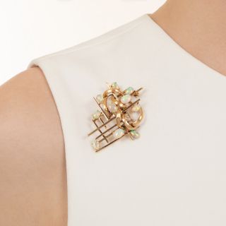 Vintage Opal Brooch