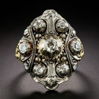 Vintage Swedish Diamond Dinner Ring - 2