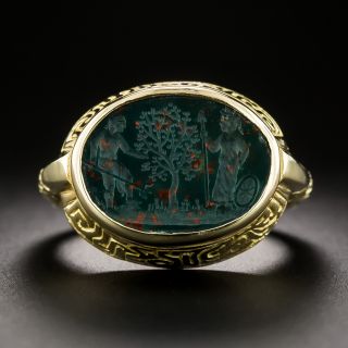 Zolotas Intaglio Bloodstone Ring, Greece - 2