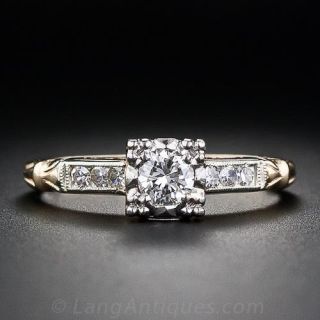 0.23 Carat Vintage Diamond Engagement Ring