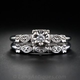 .05 Carat Diamond Wedding Set