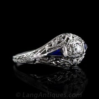 .07 Carat Diamond Filigree Engagement Ring