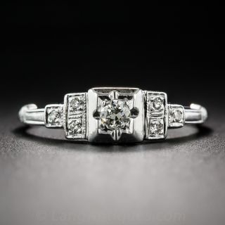 .09 Carat Art Deco Diamond Engagement Ring