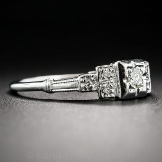 .09 Carat Art Deco Diamond Engagement Ring