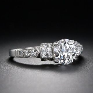 1.00 Carat Art Deco Diamond Engagement Ring