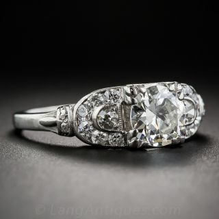 1.00 Carat Art Deco Diamond Engagement Ring