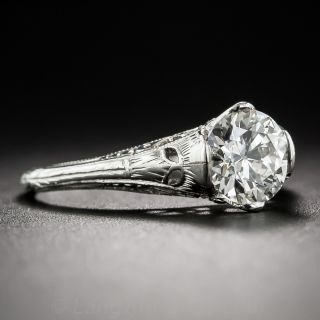 1.00 Carat Art Deco Diamond Engagement Ring GIA  J / VS1