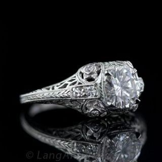 1.00 Carat Art Deco Diamond Engagement Ring