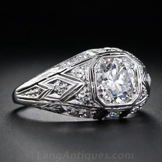 1.00 Carat Art Deco Diamond Ring