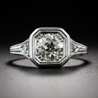 1.00 Carat Art Deco Engagement Ring - 1