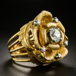 1.00 Carat Diamond 18K Rose Ring