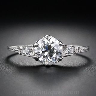 1.00 Carat Diamond Antique Engagement Ring