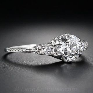 1.00 Carat Diamond Antique Engagement Ring