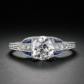  1.00 Carat Diamond Art Deco Engagement Ring