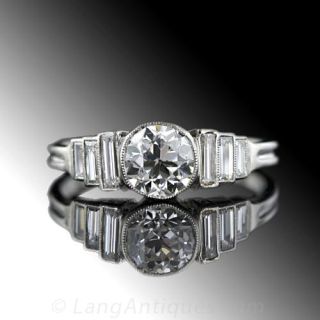 Art Deco Diamond Engagement Ring 
Art Deco Jewelry 