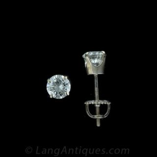 1.00 Carat Diamond Stud Earrings