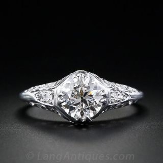 1.00 Carat Edwardian Diamond Engagement Ring