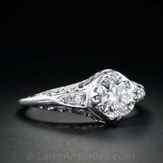 1.00 Carat Edwardian Diamond Engagement Ring
