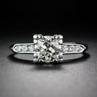 1.00 Carat Old European-Cut Diamond and Platinum Engagement Ring