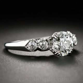 1.00 Carat Platinum and Diamond Engagement Ring