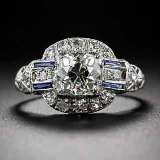 1.00 Diamond Art Deco Engagement Ring