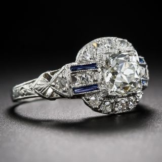1.00 Diamond Art Deco Engagement Ring