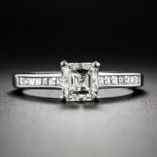 1.01 Carat Asscher Cut Diamond Ring - GIA I/VS1