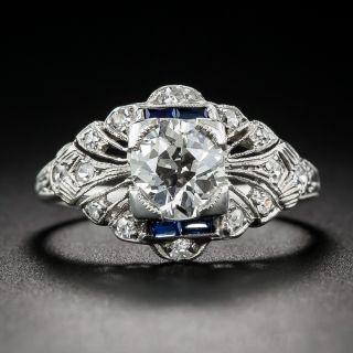 1.01 Carat Diamond Art Deco Engagement Ring: GIA G VS2