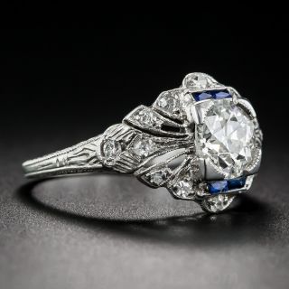 1.01 Carat Diamond Art Deco Engagement Ring: GIA G VS2