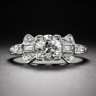 1.01 Carat Diamond Art Deco Engagement Ring GIA K/VS2