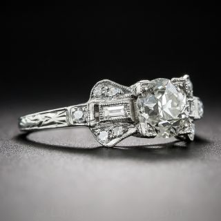 1.01 Carat Diamond Art Deco Engagement Ring GIA K/VS2