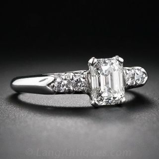 1.01 Carat Emerald-Cut Diamond Engagement Ring