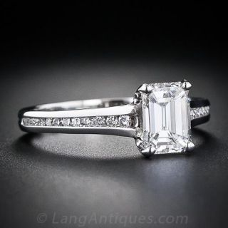 1.01 Carat Emerald Cut Diamond Ring